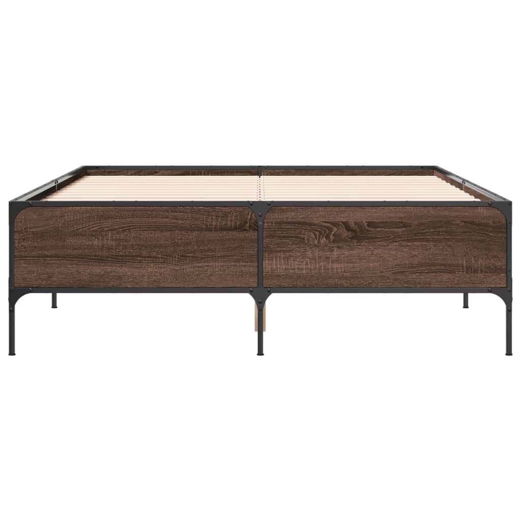 vidaXL Bed Frame without Mattress Brown Oak 120x190 cm Small Double