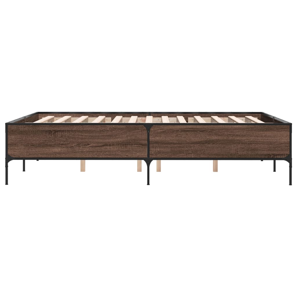 vidaXL Bed Frame without Mattress Brown Oak 120x190 cm Small Double