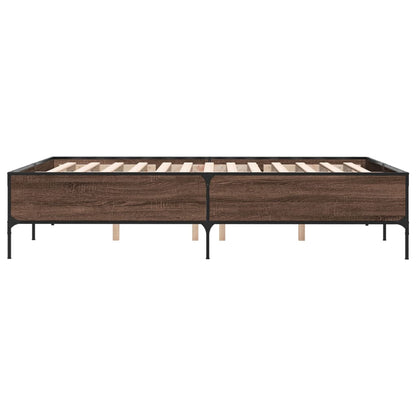 vidaXL Bed Frame without Mattress Brown Oak 120x190 cm Small Double