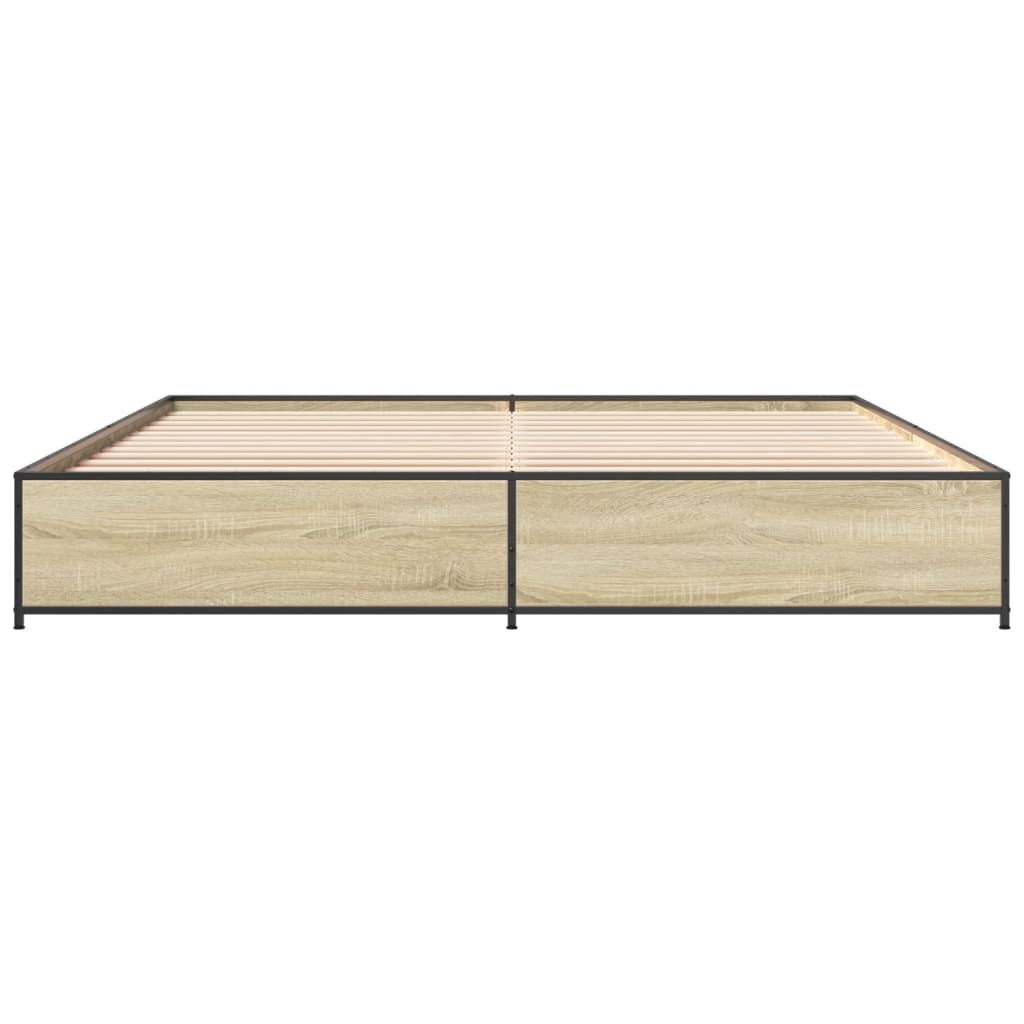 vidaXL Bed Frame without Mattress Sonoma Oak 200x200 cm