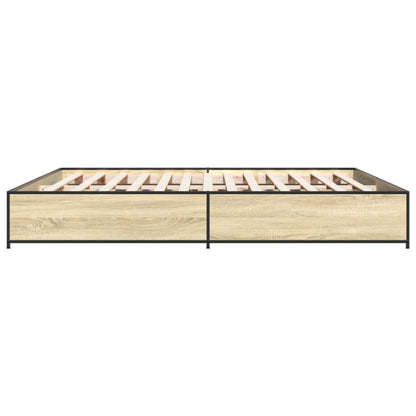 vidaXL Bed Frame without Mattress Sonoma Oak 200x200 cm
