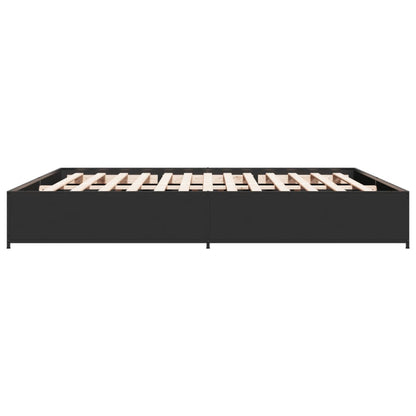 vidaXL Bed Frame without Mattress Black 160x200 cm