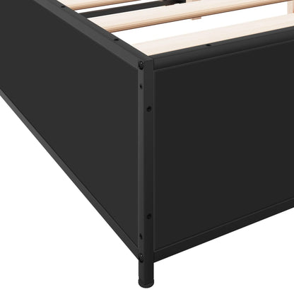 vidaXL Bed Frame without Mattress Black 140x190 cm