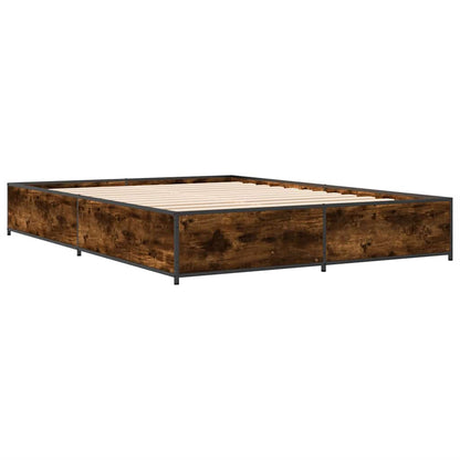 vidaXL Bed Frame | Smoked Oak | Engineered Wood | Double |  Durable  | Bed Frame