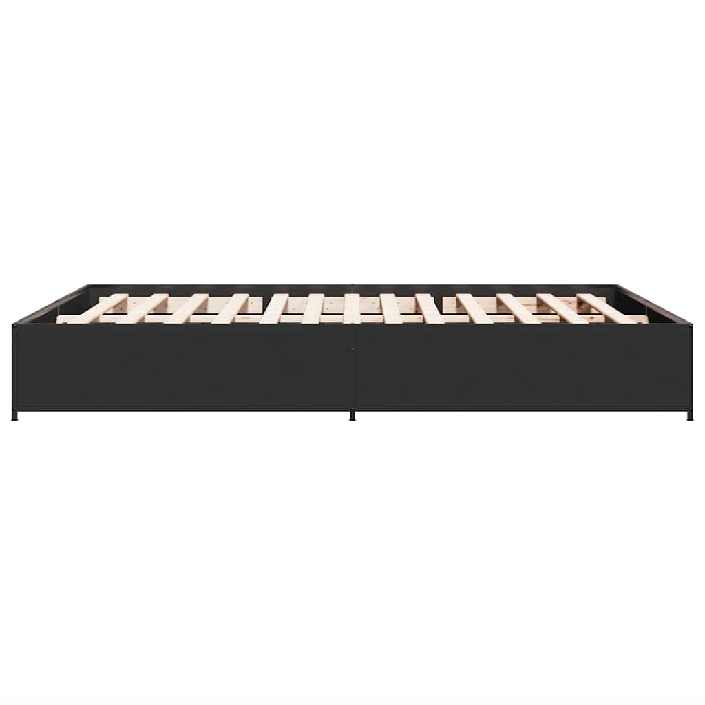 vidaXL Bed Frame without Mattress Black 120x190 cm Small Double