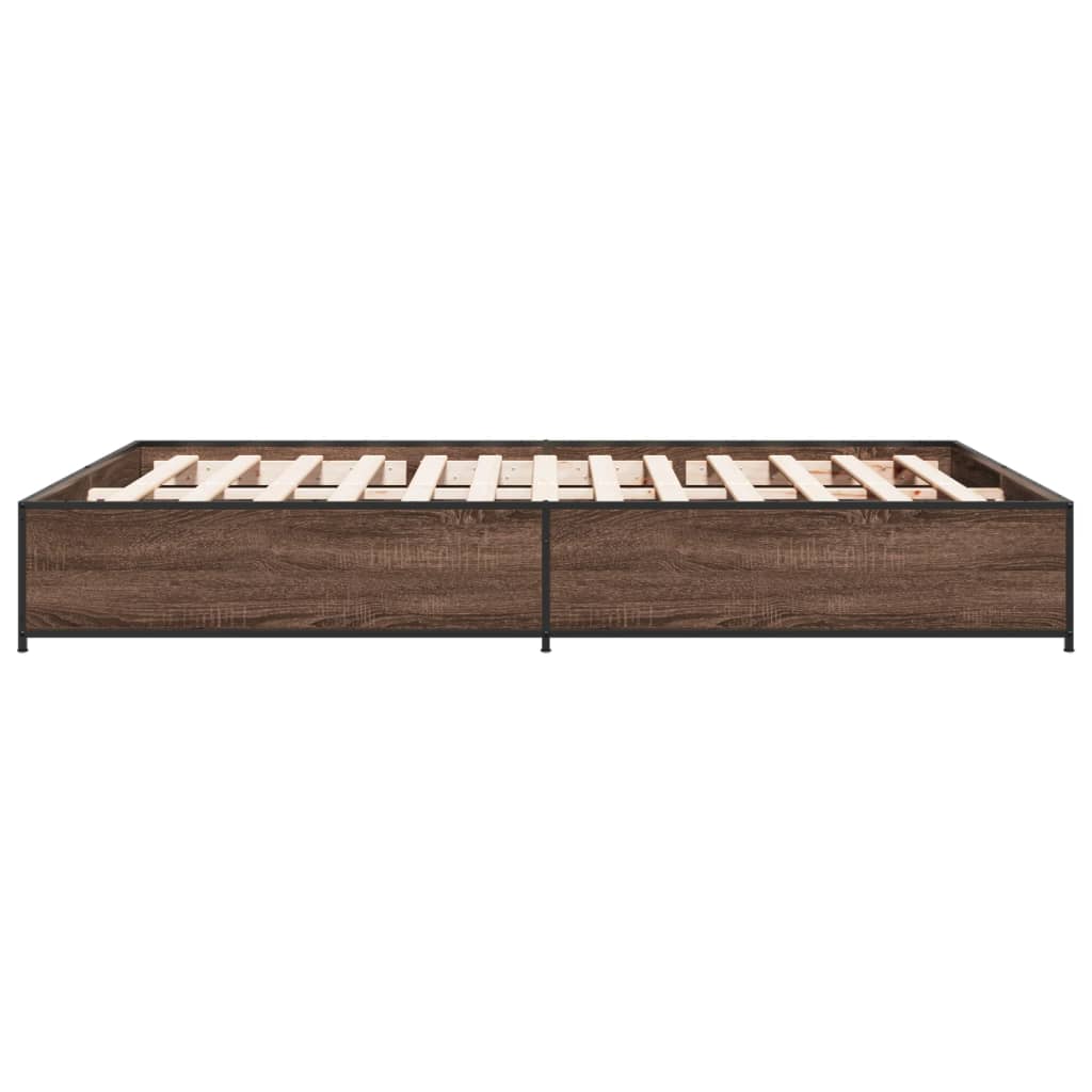 vidaXL Bed Frame without Mattress Brown Oak 120x190 cm Small Double