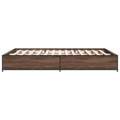 vidaXL Bed Frame without Mattress Brown Oak 120x190 cm Small Double