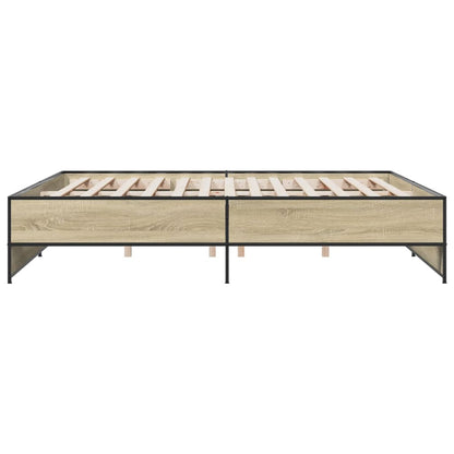vidaXL Bed Frame without Mattress Sonoma Oak 200x200 cm