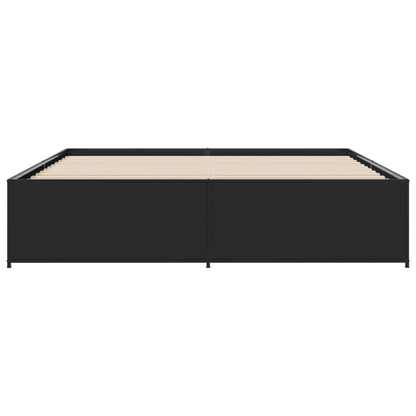 vidaXL Bed Frame without Mattress Black 180x200 cm Super King