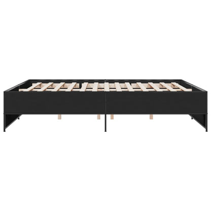 vidaXL Bed Frame without Mattress Black 180x200 cm Super King