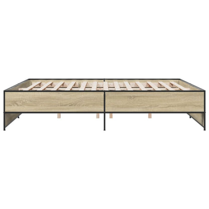 vidaXL Bed Frame without Mattress Sonoma Oak 180x200 cm Super King
