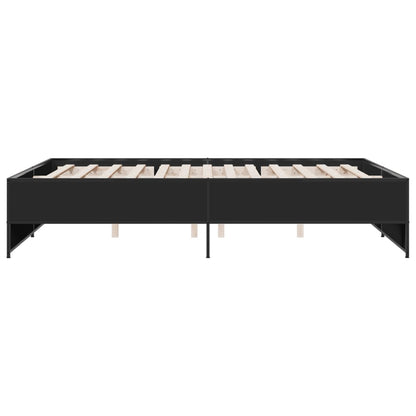vidaXL Bed Frame without Mattress Black 160x200 cm