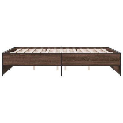 vidaXL Bed Frame without Mattress Brown Oak 160x200 cm