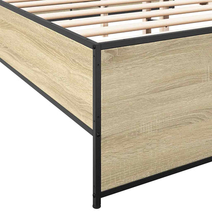 vidaXL Bed Frame without Mattress Sonoma Oak 150x200 cm King Size