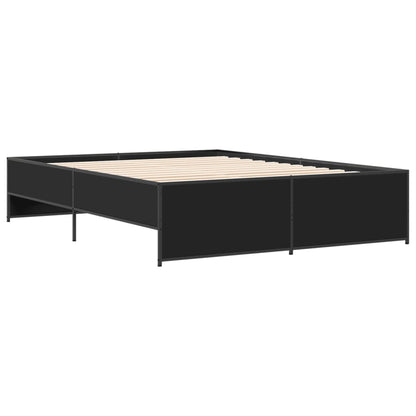 vidaXL Bed Frame | Black | Engineered Wood | Double | Sturdy | Bed Frame