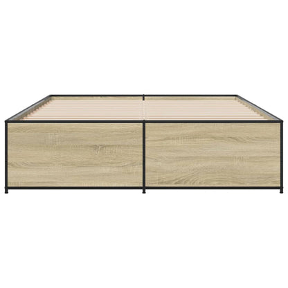 vidaXL Bed Frame | Sonoma Oak | Engineered Wood | 140 x 200 cm | Durable