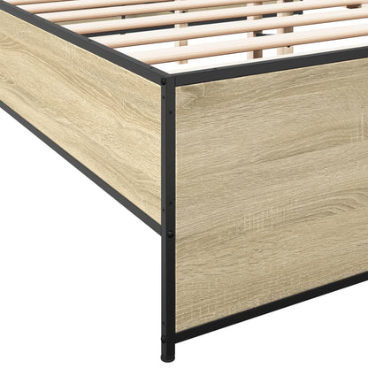 vidaXL Bed Frame without Mattress Sonoma Oak 120x200 cm