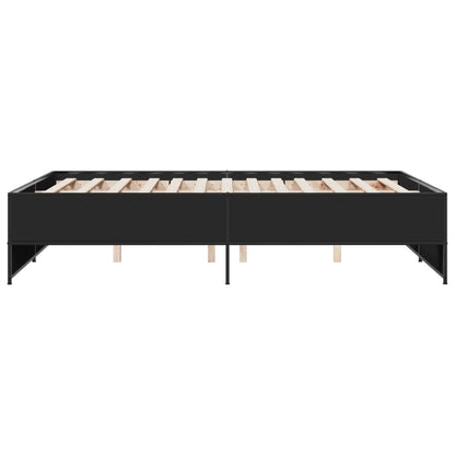 vidaXL Bed Frame without Mattress Black 140x190 cm