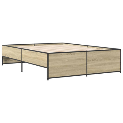 vidaXL Bed Frame without Mattress Sonoma Oak 140x190 cm