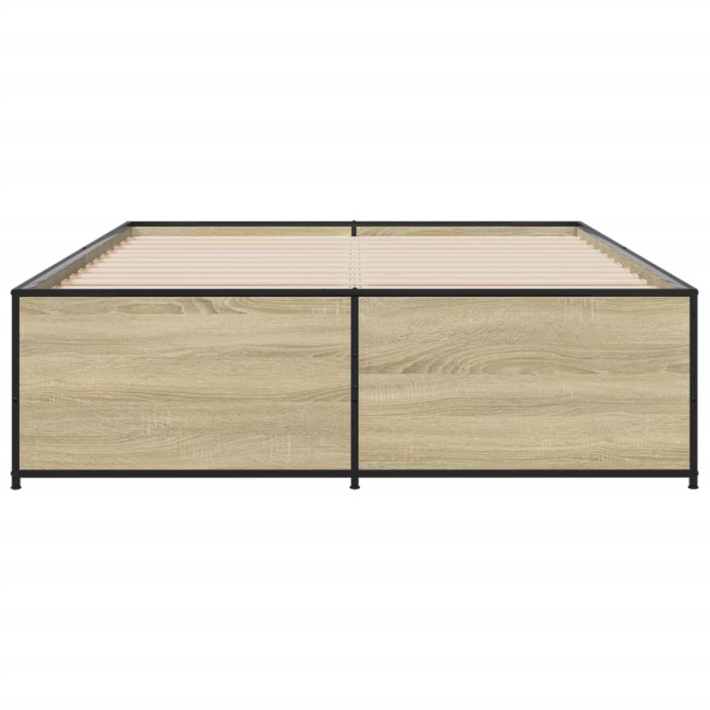 vidaXL Bed Frame without Mattress Sonoma Oak 140x190 cm