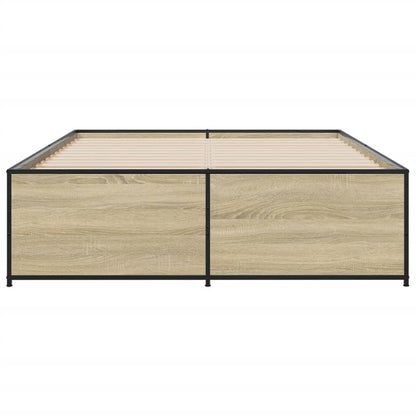 vidaXL Bed Frame without Mattress Sonoma Oak 140x190 cm