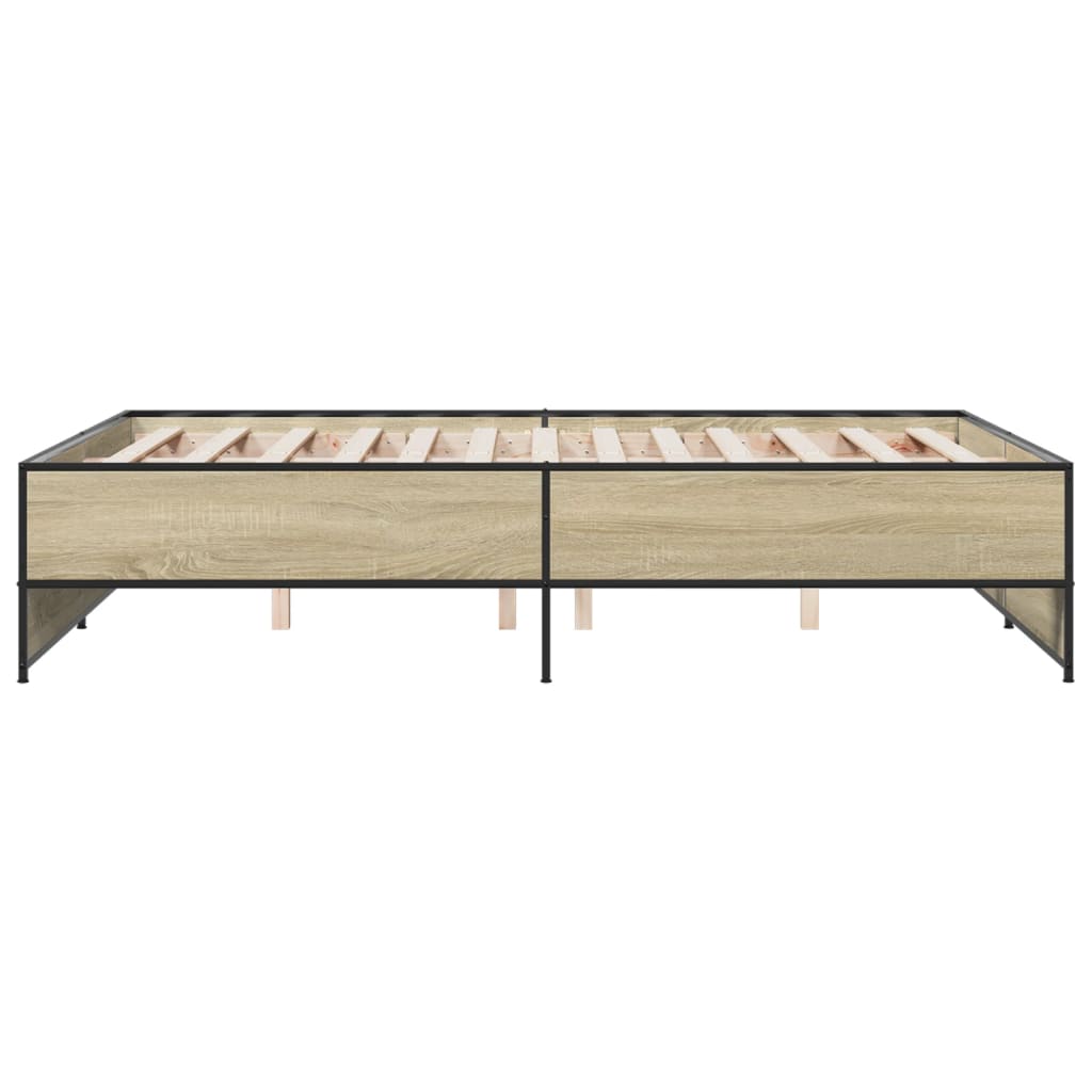 vidaXL Bed Frame without Mattress Sonoma Oak 140x190 cm