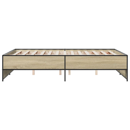 vidaXL Bed Frame without Mattress Sonoma Oak 140x190 cm