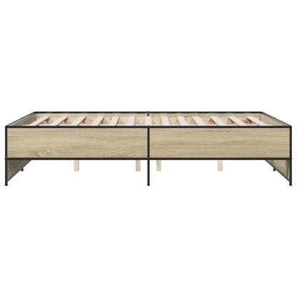 vidaXL Bed Frame without Mattress Sonoma Oak 135x190 cm Double