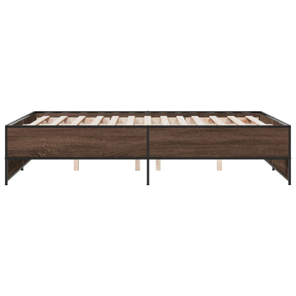 vidaXL Bed Frame without Mattress Brown Oak 135x190 cm Double