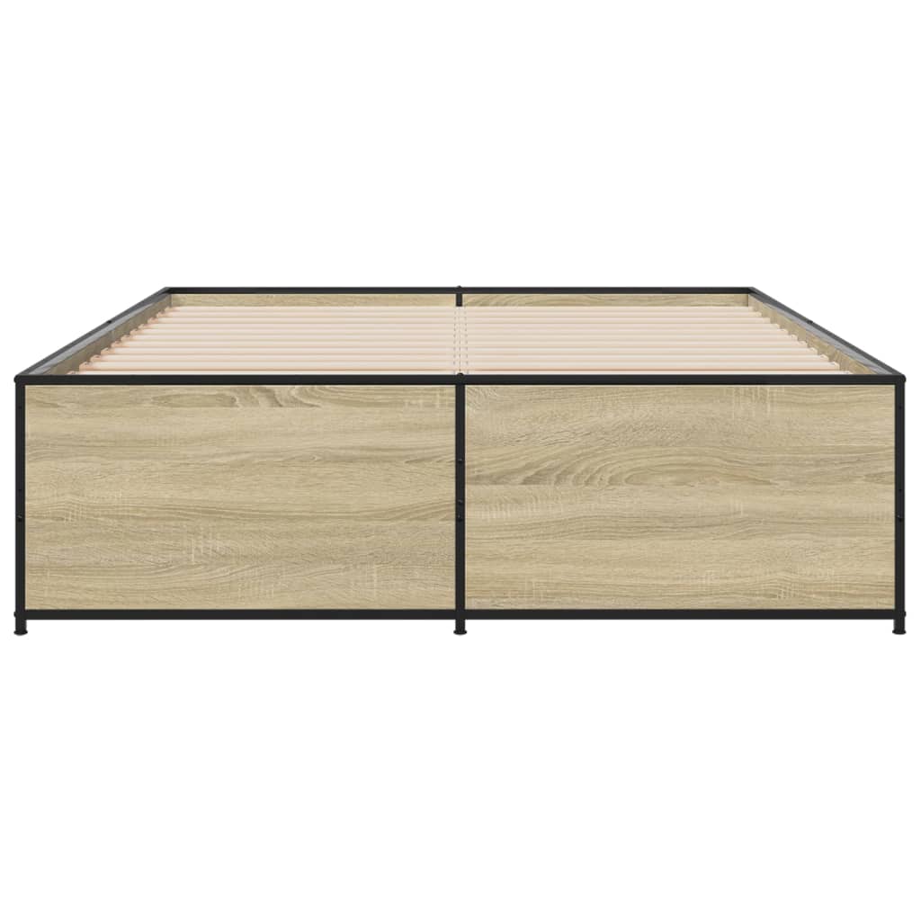 vidaXL Bed Frame without Mattress Sonoma Oak 120x190 cm Small Double