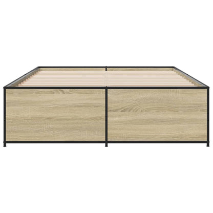 vidaXL Bed Frame without Mattress Sonoma Oak 120x190 cm Small Double