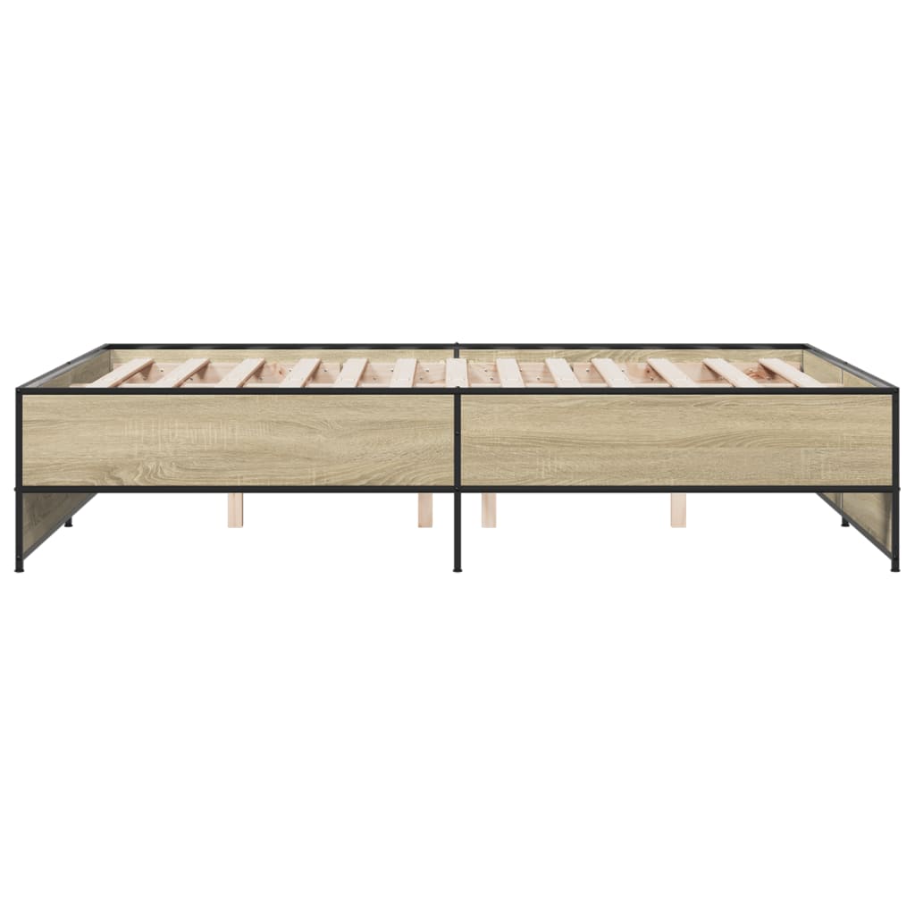 vidaXL Bed Frame without Mattress Sonoma Oak 120x190 cm Small Double