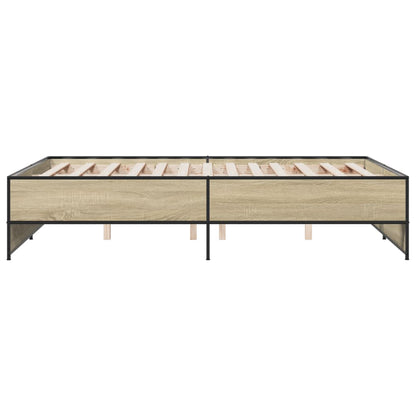 vidaXL Bed Frame without Mattress Sonoma Oak 120x190 cm Small Double