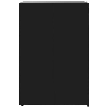 vidaXL Wheelie Bin Storage for 4 Bins Black 276x79x117 cm Steel