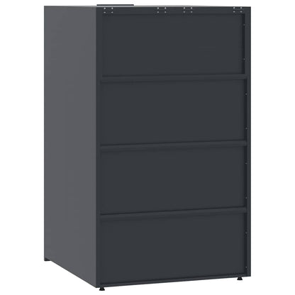 vidaXL Wheelie Bin Storage for 3 Bins Anthracite 207x79x117 cm Steel