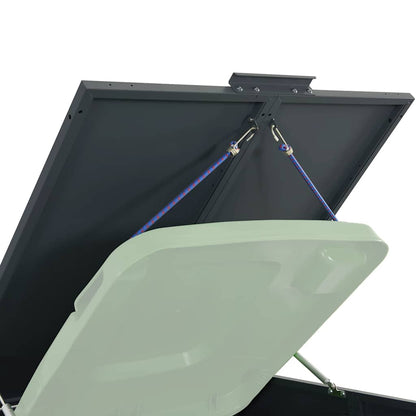 vidaXL Wheelie Bin Storage for 3 Bins Anthracite 207x79x117 cm Steel