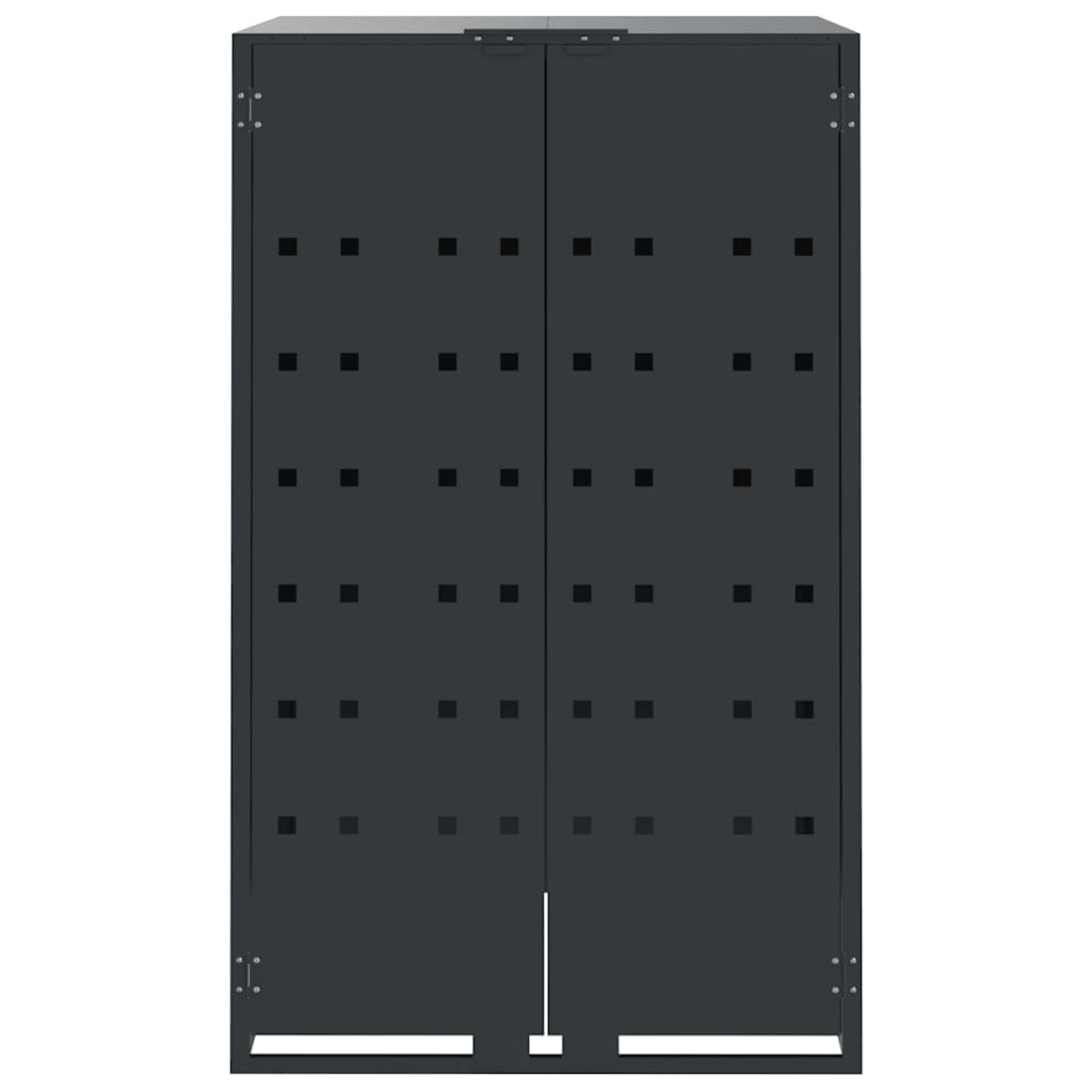 vidaXL Wheelie Bin Storage for 4 Bins Anthracite 276x79x117 cm Steel