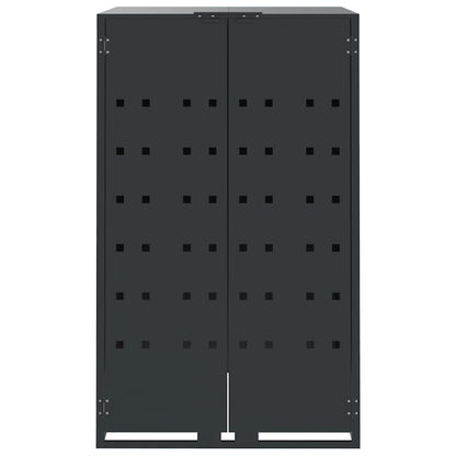 vidaXL Wheelie Bin Storage for 4 Bins Anthracite 276x79x117 cm Steel