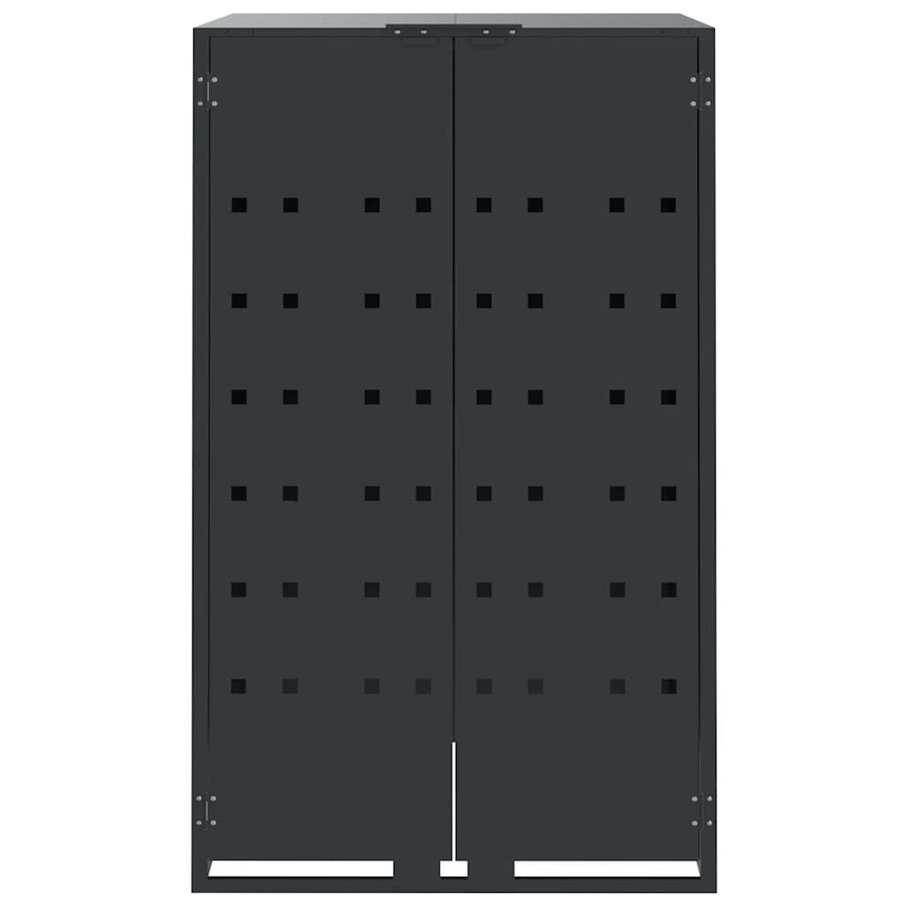 vidaXL Wheelie Bin Storage for 5 Bins Anthracite 345x79x117 cm Steel