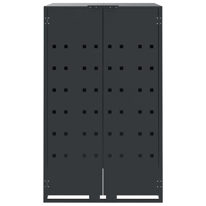 vidaXL Wheelie Bin Storage for 5 Bins Anthracite 345x79x117 cm Steel