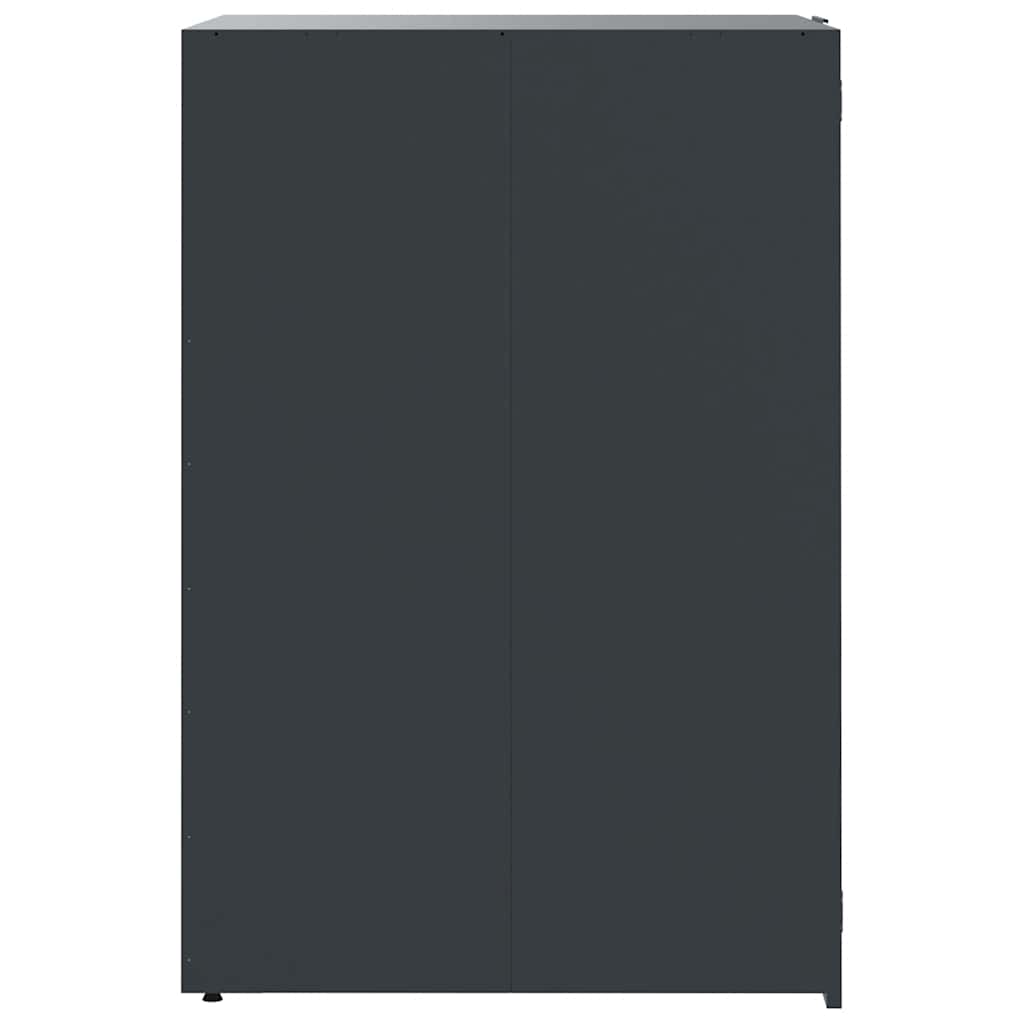 vidaXL Wheelie Bin Storage for 6 Bins Anthracite 414x79x117 cm Steel