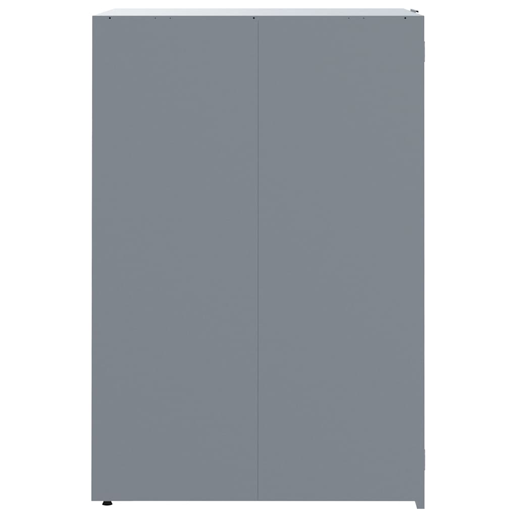 vidaXL Wheelie Bin Storage for 5 Bins Grey 345x79x117 cm Steel