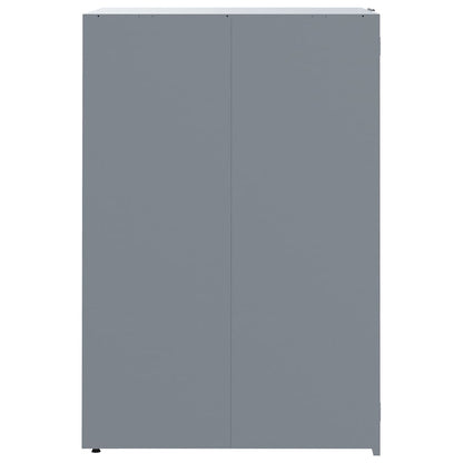 vidaXL Wheelie Bin Storage for 5 Bins Grey 345x79x117 cm Steel
