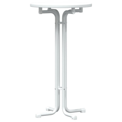 vidaXL Bar Table White Ø60x110 cm Engineered Wood and Steel