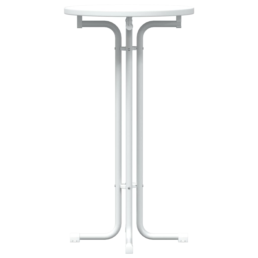 vidaXL Bar Table White Ø60x110 cm Engineered Wood and Steel