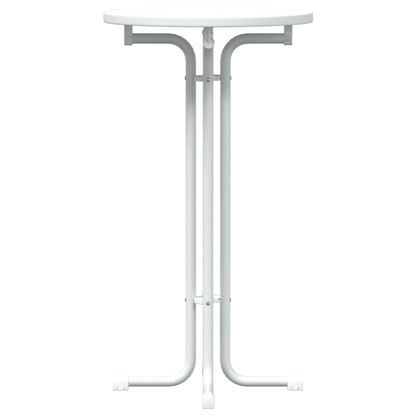 vidaXL Bar Table White Ø60x110 cm Engineered Wood and Steel