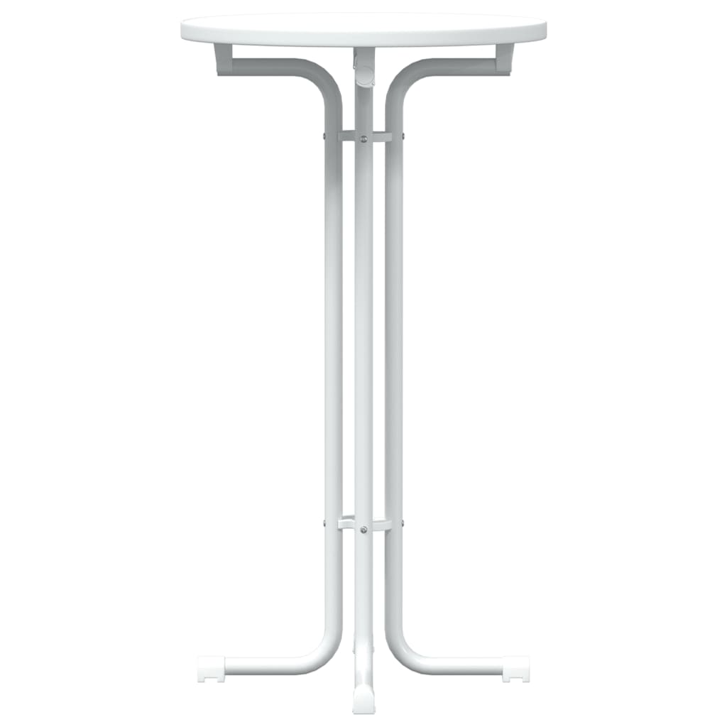 vidaXL Bar Table White Ø60x110 cm Engineered Wood and Steel