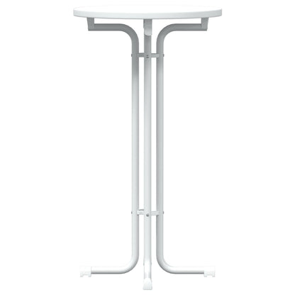 vidaXL Bar Table White Ø60x110 cm Engineered Wood and Steel
