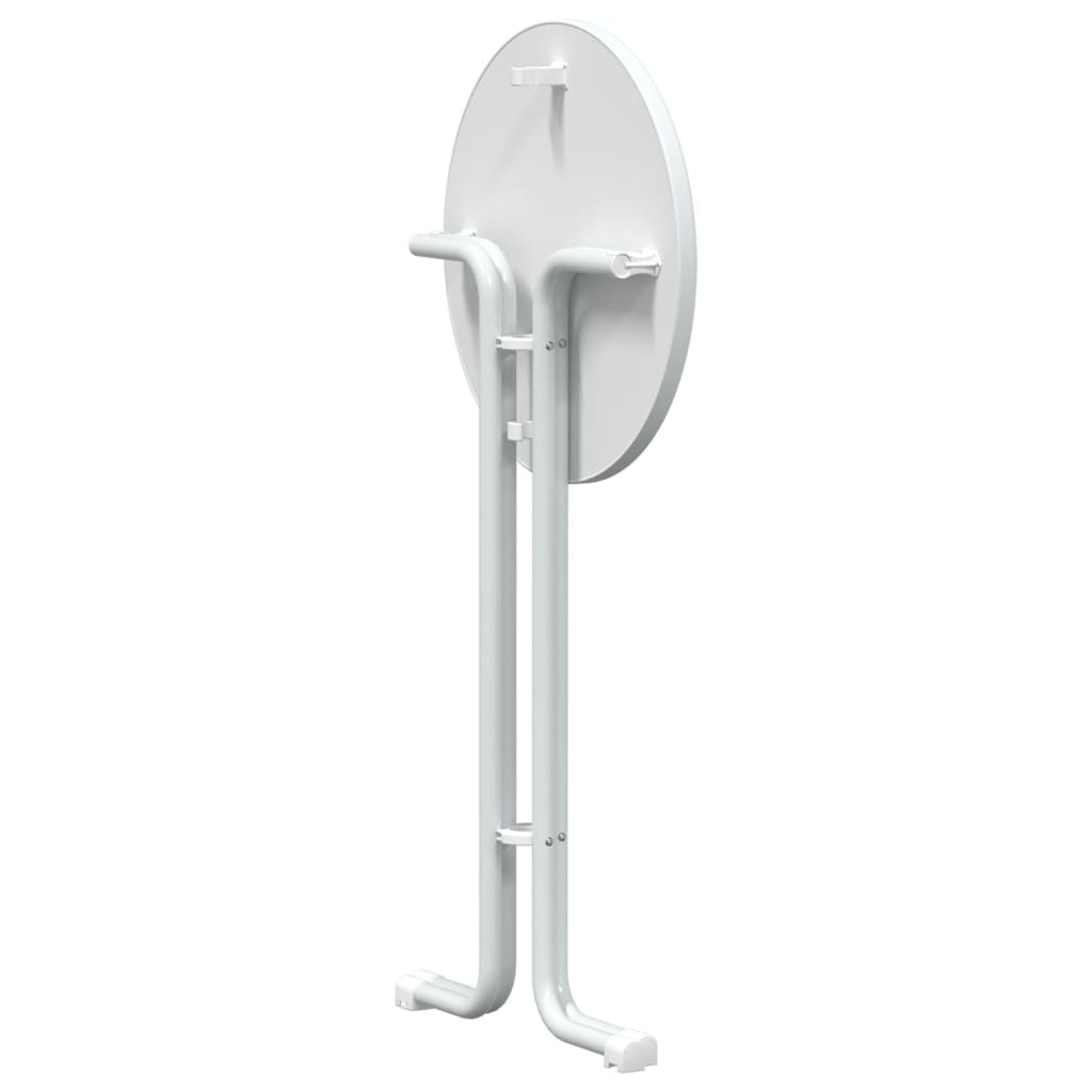 vidaXL Bar Table White Ø60x110 cm Engineered Wood and Steel