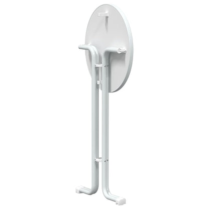 vidaXL Bar Table White Ø60x110 cm Engineered Wood and Steel